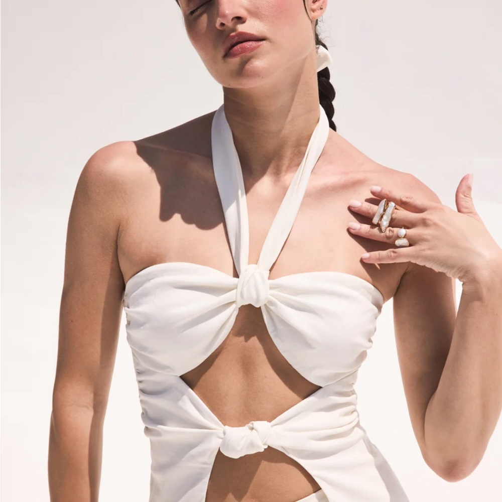 Cult Gaia Romi Top White Size XS Brand New With Tags